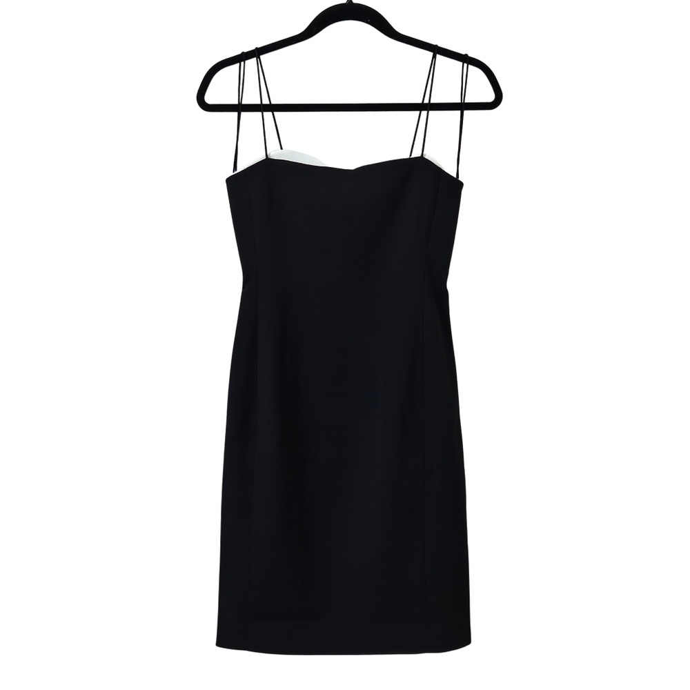 Alice + Olivia Ada Dress 0 Black/Off White Cocktail Holiday Party NWT